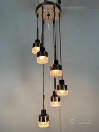 Lampadario a cascata, sospensione - attribuita a G