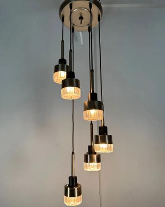 Lampadario a cascata, sospensione - attribuita a G