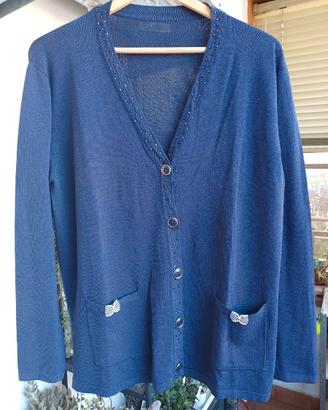 Cardigan leggero colore blu navy, taglia M/L