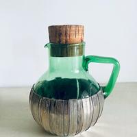 Oliera a caraffa in vetro soffiato e argento  800