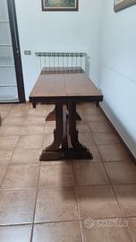 tavolo consolle legno massiccio 