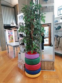 fioriera albero ecologico e gomme 