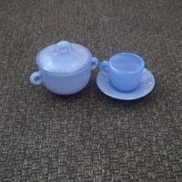 7 TAZZINE CON PIATTINO VETRO MURANO EFFETRE E