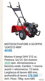 Motocoltivatore a scoppio