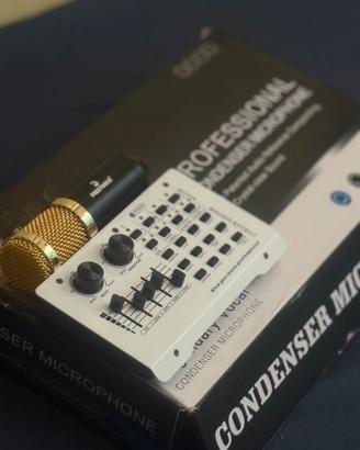 Professional Condenser Microphone with Sound Card