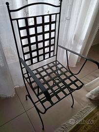 sedia in ferro battuto