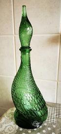 Decanter Anatra in vetro Empoli verde