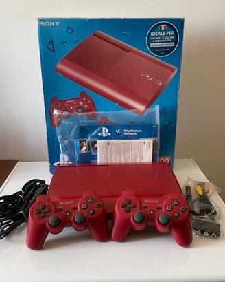 PS3 Super Slim 500GB Rossa – Completa con 2 contro