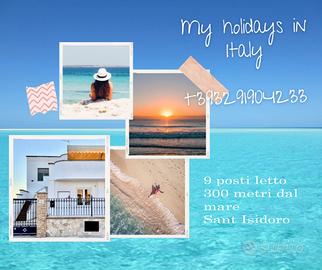 Casa vacanza mare sant Isidoro Salento 9 posti