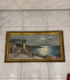 C. Picolli golfo di napoli Dipinto a olio Quadro