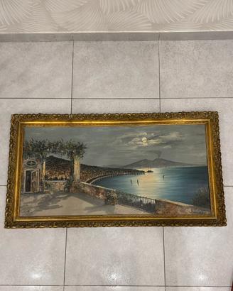 C. Picolli golfo di napoli Dipinto a olio Quadro