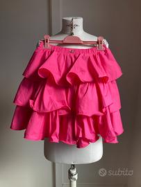 Twinset Gonna Fucsia Volant Mini