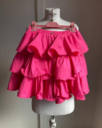 Twinset Gonna Fucsia Volant Mini