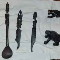 Stoviglie artigianato africano in ebano