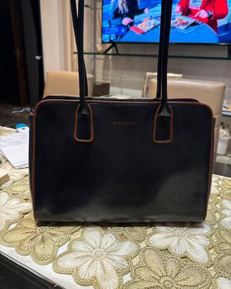 Borsa nera ecopelle firmata