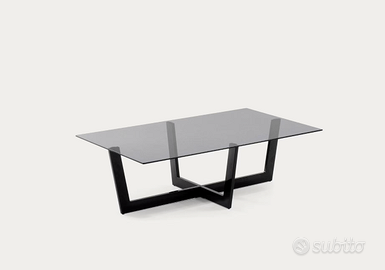 Tavolino Plam KAVE HOME 120 x 70 cm vetro nero