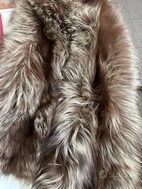 vera stola di volpe argentata 