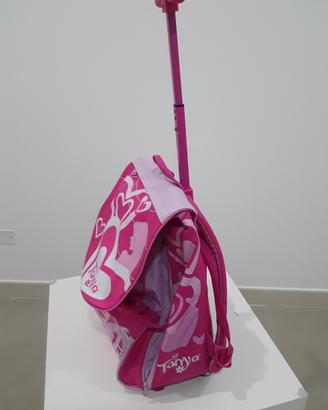 zaino trolley scolastico by Tania (rosa+fucsia)
