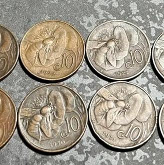 Monete 10 cent vittorio emanuele III  dal 1919