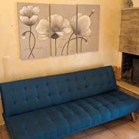 Divano letto 3 posti con schienale reclinabile in 