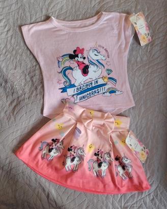 completo Disney Minnie bambina 12 mesi