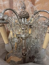 Lampadario vintage in cristallo