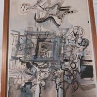 CARMELO ZOTTI tecnica mista 1962 con AUTENTICA