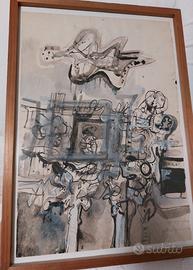 CARMELO ZOTTI tecnica mista 1962 con AUTENTICA