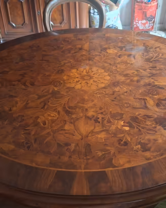 Sala da pranzo completa stile classico legno 