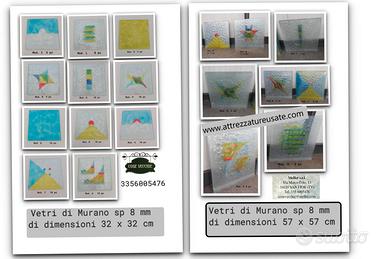 Formella in vetro di Murano decorato