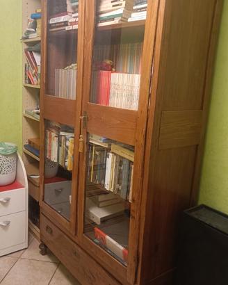 Libreria vetrina in legno