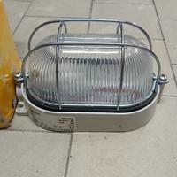 Lampada esterno vetro e griglia Plafoniera 