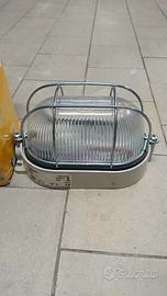 Lampada esterno vetro e griglia Plafoniera 