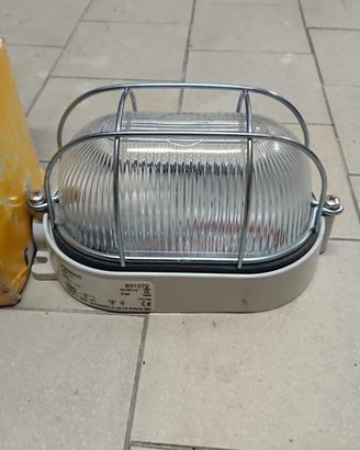 Lampada esterno vetro e griglia Plafoniera 
