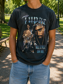 Tupac - T-shirt Vintage Oversize Taglia L