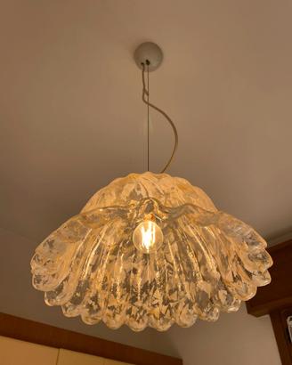 Lampadario a sospensione in vetro artistico