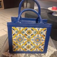 Borsa donna decorazione maiolica