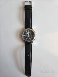 Orologio Timex indiglo, cronografo acciaio, nero