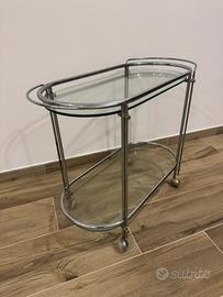 Carrello di servizio in cristallo