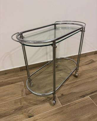 Carrello di servizio in cristallo