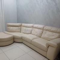 Divano angolare in pelle 