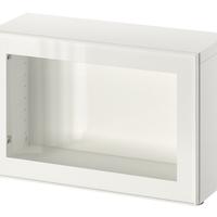 Mobili ikea besta con anta glassvik trasparente