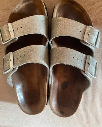 Birkenstock Arizona originali argento tg.37