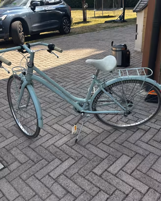 Bicicletta da città vintage verde salvia