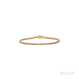 BRACCIALE TENNIS IN ORO ROSA E DIAMANTI BROWN