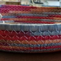 Cesto cestino ovale in raffia Artigianato Sardo