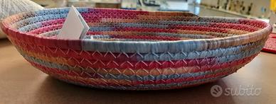 Cesto cestino ovale in raffia Artigianato Sardo