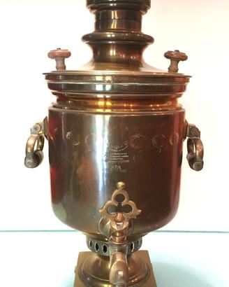 SAMOVAR RUSSO ORIGINALE IN OTTONE