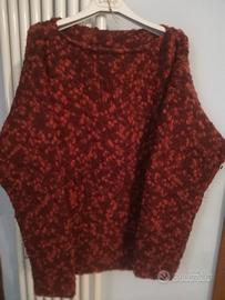 maglione color bruciato/albicocca a ferri a m