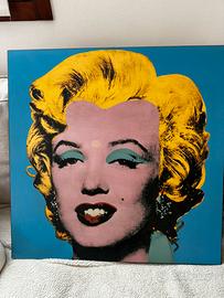 Quadro legno con raffigurato Marilyn Monroe